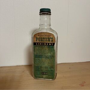 Vintage Glass Bottle - Green and Clear